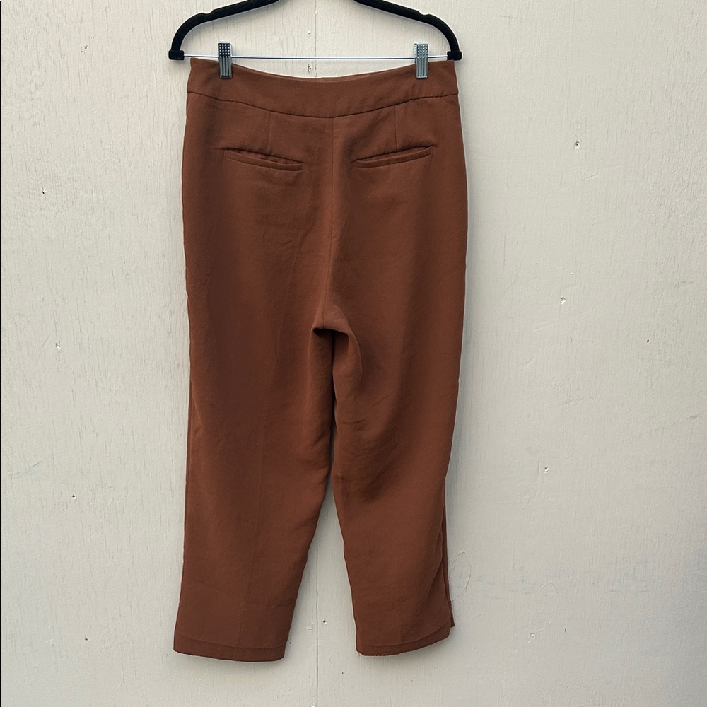 Wilfred by Aritzia Brown High-Waisted Trousers Size 8 | Cropped Ankle Pants - Picture 4 of 8
